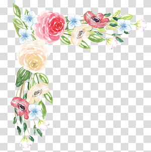 watercolor flowers transparent background PNG clipart thumbnail