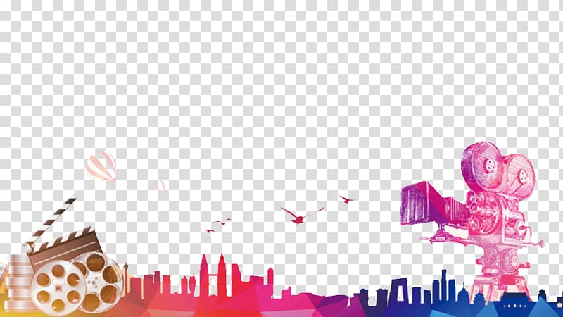 colorful film clipart border