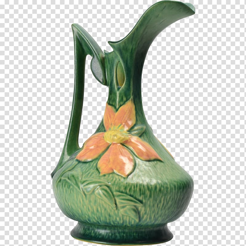 Roseville Vase Jug Pottery Ceramic, vase transparent background PNG clipart