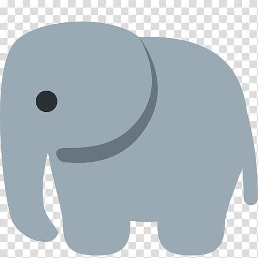 Emoji African elephant Asian elephant SMS, Emoji transparent background PNG clipart