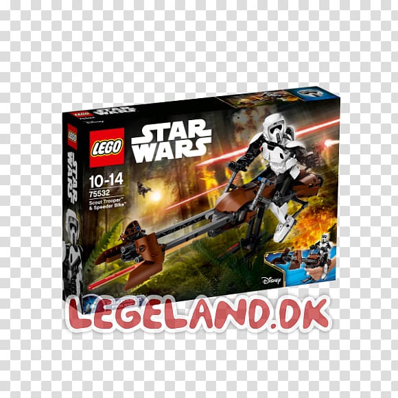 Speeder bike Lego Star Wars Imperial Scout trooper Toy, Speeder Bike transparent background PNG clipart