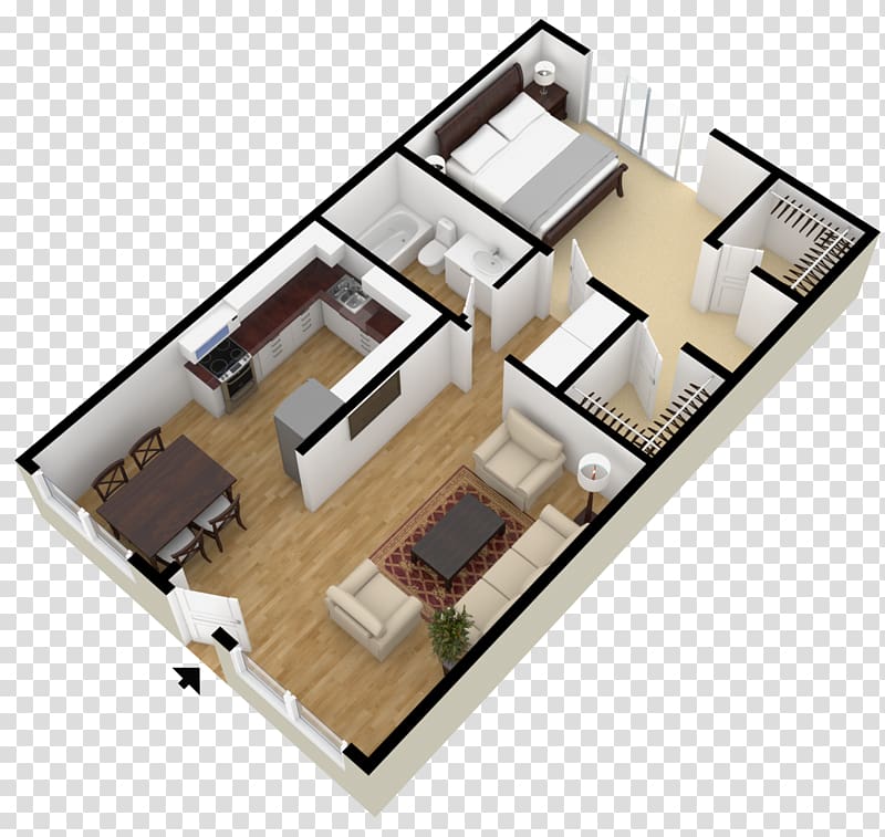 Loft Apartment Square foot House plan, plan transparent background PNG clipart