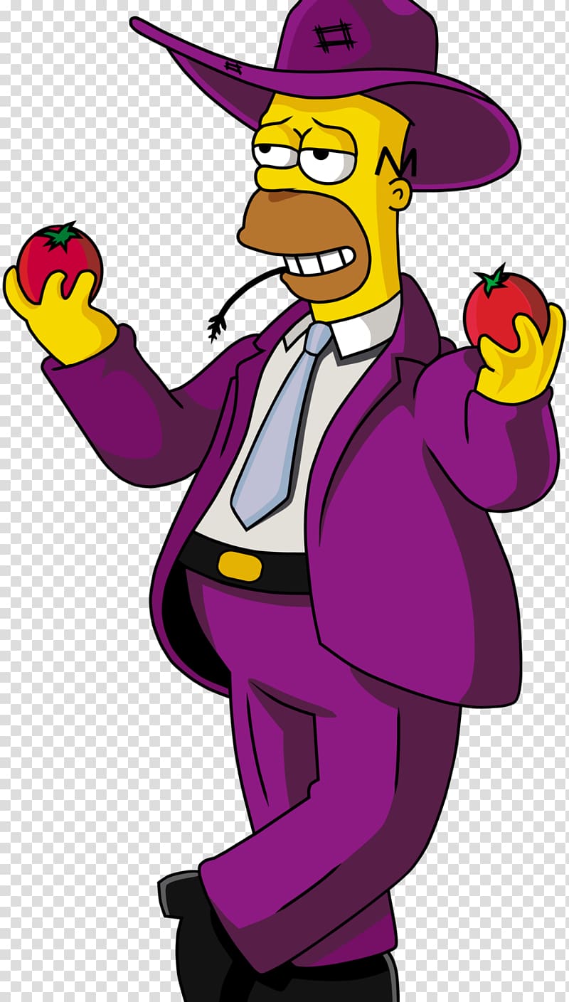 Homer Simpson Bart Simpson Purple Character Mulberry, Homero transparent background PNG clipart
