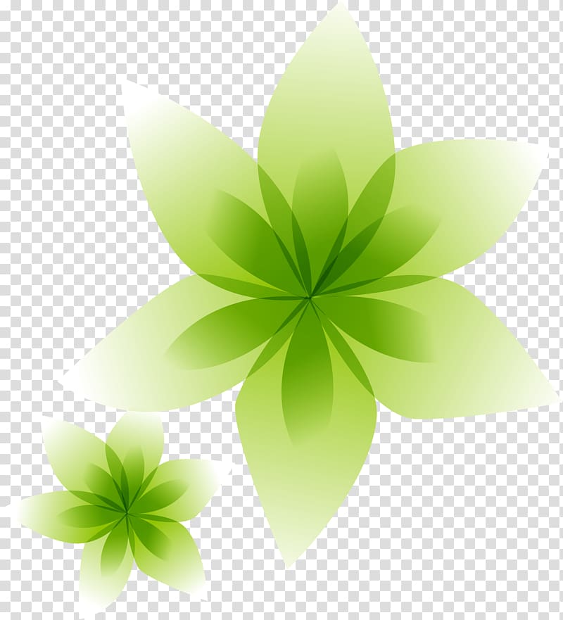 Green Euclidean Drawing Vecteur, Floating green flowers transparent background PNG clipart