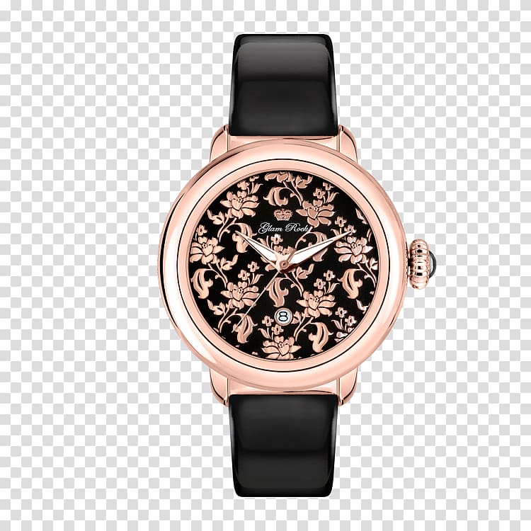 Watch strap Glam rock Watch strap Leather, Metalcoated Crystal transparent background PNG clipart