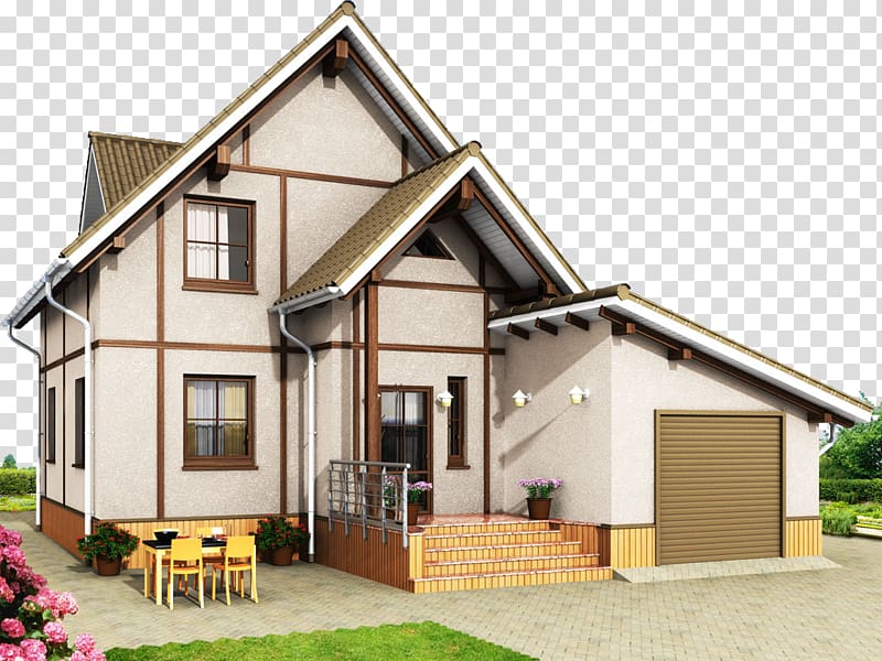 white and brown concrete house, Framing Architectural engineering Building Plaster Project, houses transparent background PNG clipart