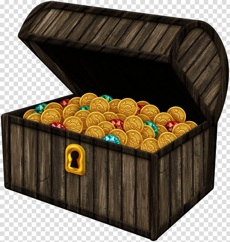 Buried treasure Piracy , Vintage treasury chest transparent background PNG clipart