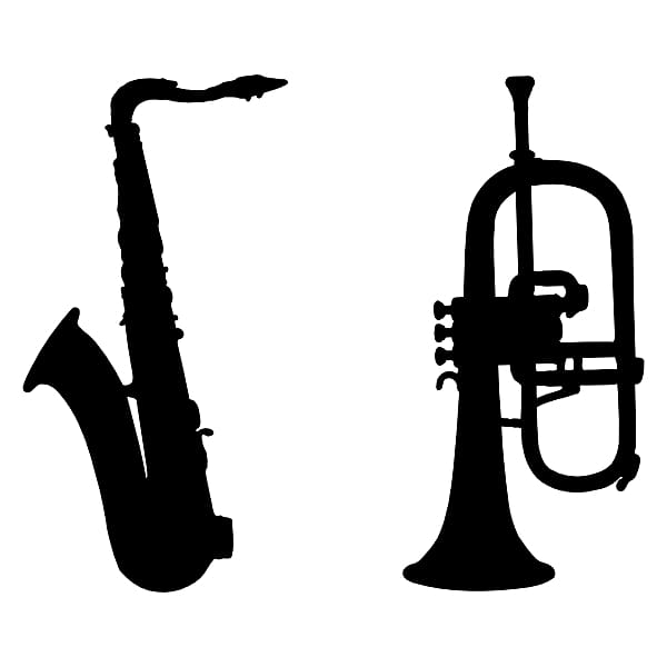 Mellophone Saxophone Silhouette Trumpet , Jazz Saxophone transparent background PNG clipart