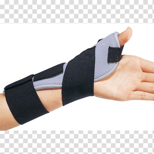 Thumb Spica splint Wrist brace, hand transparent background PNG clipart