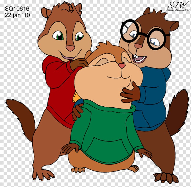 Alvin and the Chipmunks: The Squeakquel: Original Motion Soundtrack Theodore Seville The Chipettes, hug cartoon transparent background PNG clipart
