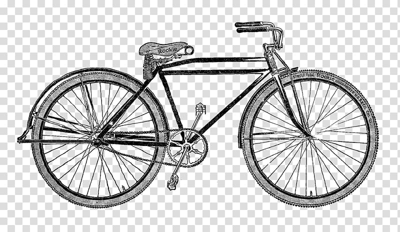 Fixed-gear bicycle Single-speed bicycle Mountain bike , Vintage Bicycle transparent background PNG clipart