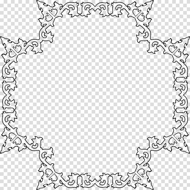 Black and white Mirror Line art , silhouette border transparent background PNG clipart