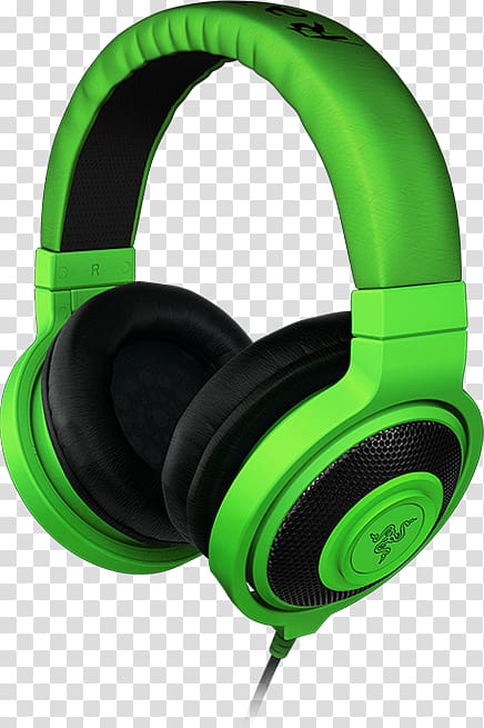Razer Kraken Pro V2 Headset Headphones Razer Inc., gaming headset green transparent background PNG clipart