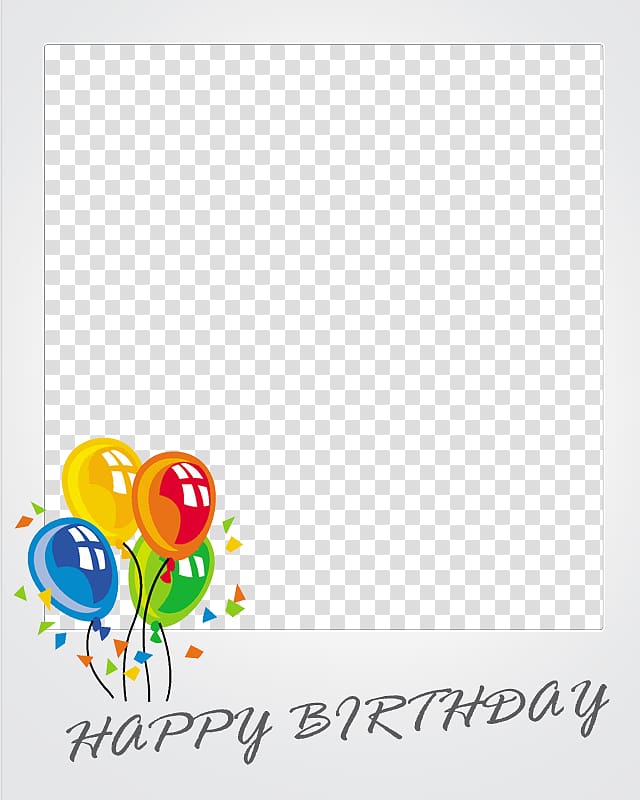 Balloon Birthday , Free Birthday Frames transparent background PNG clipart