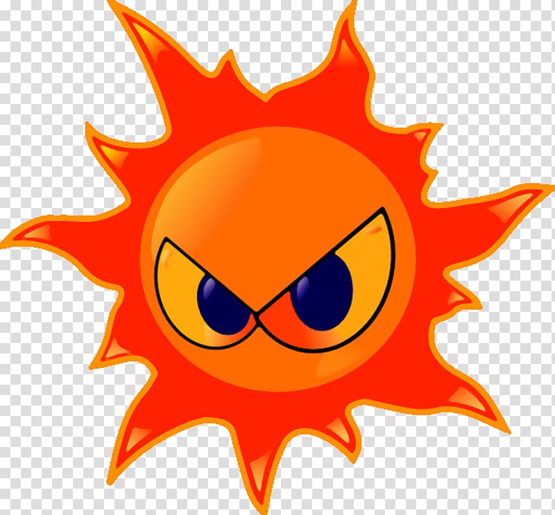 angry sun transparent background PNG clipart
