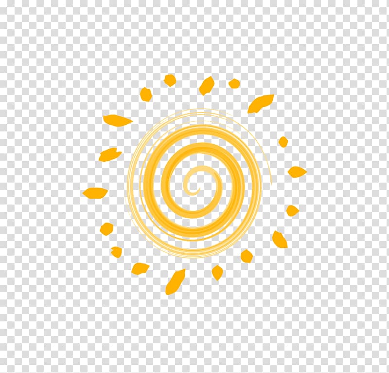 Circle Area Yellow Pattern, Hand painted wind sun icon transparent background PNG clipart