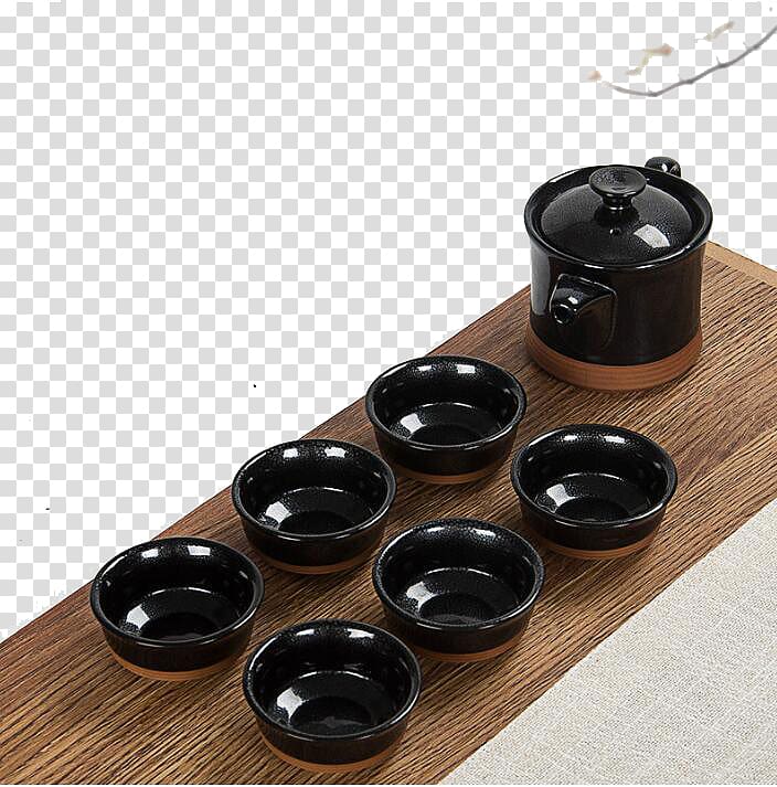 Teacup Google , Black wooden tea cup transparent background PNG clipart