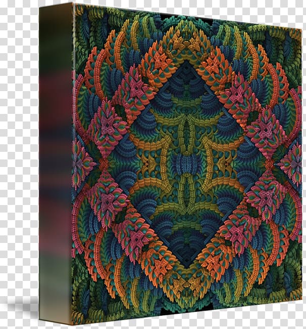 Textile Symmetry Art Duvet Pattern, fern frame transparent background PNG clipart