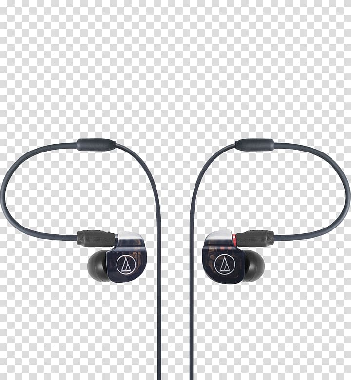 Audio-Technica ATH-IM50 (Black) Audio-Technica ATH-IM Balanced Armature In-Ear Monitor Headphones, headphones transparent background PNG clipart