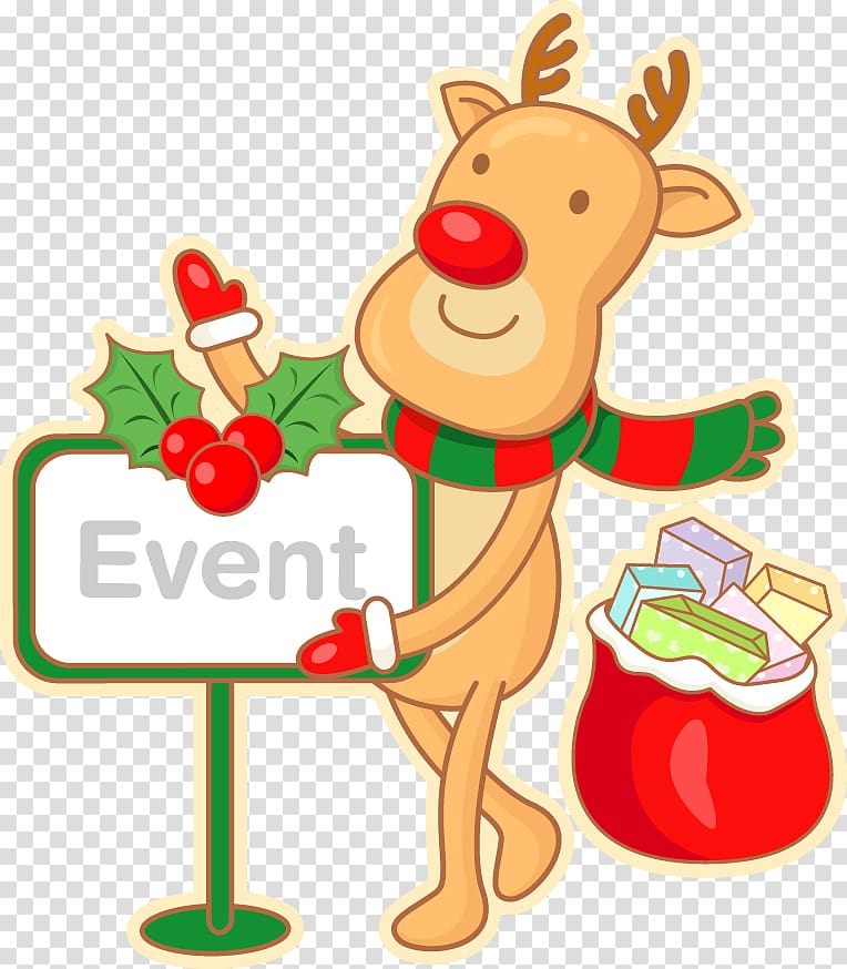 Reindeer Christmas ornament Elk Moose , Christmas decoration elk tag transparent background PNG clipart