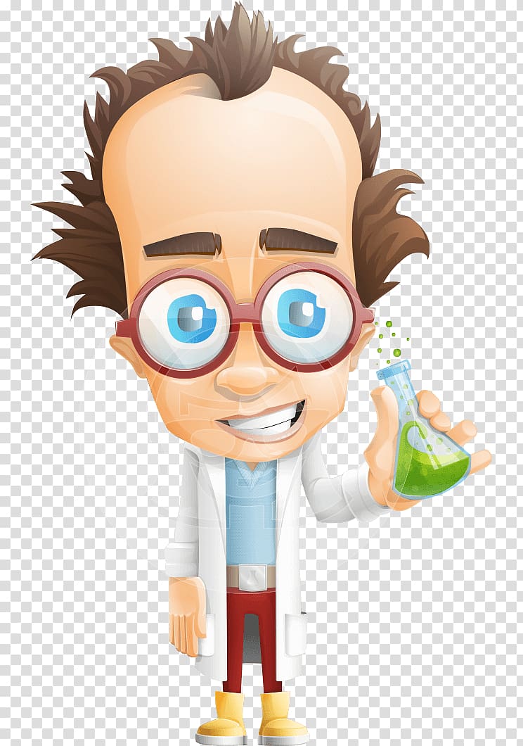 Cartoon Character Animation, mad professor transparent background PNG clipart