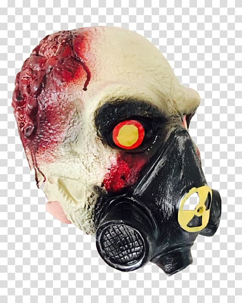 Gas mask Plague doctor costume Latex mask Poison, Zombie Skull transparent background PNG clipart