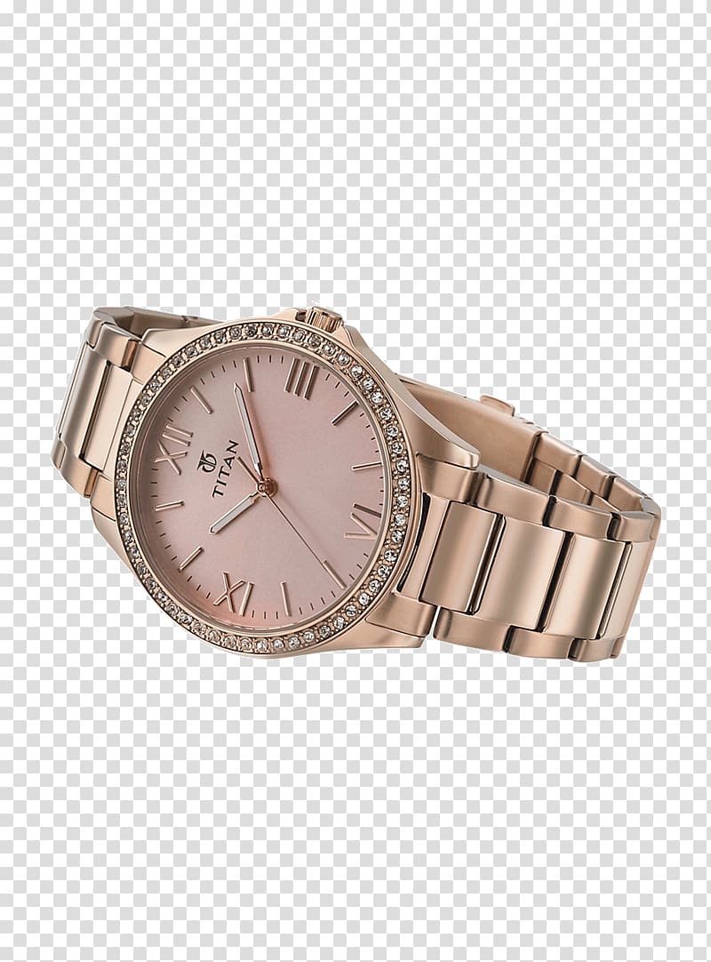 Watch strap Titan Company Metal, watch transparent background PNG clipart