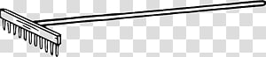 Rake Black and white , others transparent background PNG clipart thumbnail