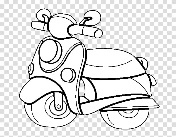 How To Draw A Scooter Motorcycle 