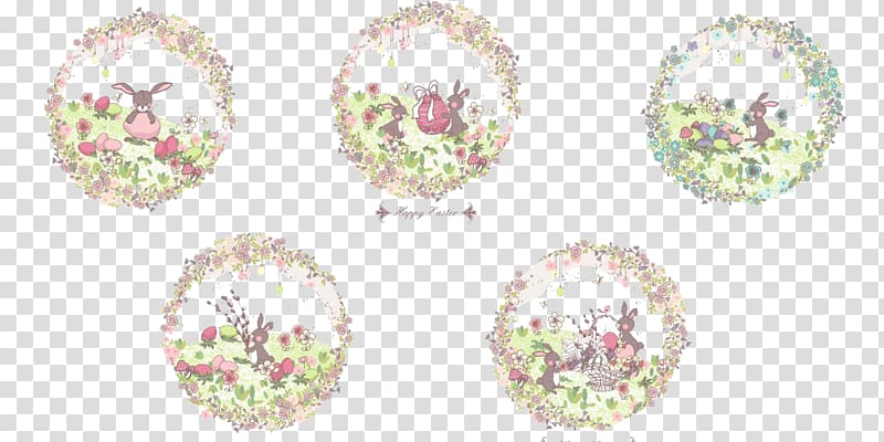 Easter Bunny Animation Cartoon Illustration, Easter scene Cartoon illustration label material transparent background PNG clipart