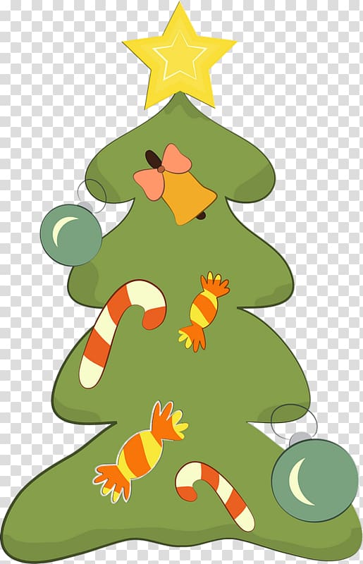 Christmas tree Green Illustration, Green painted Christmas tree transparent background PNG clipart