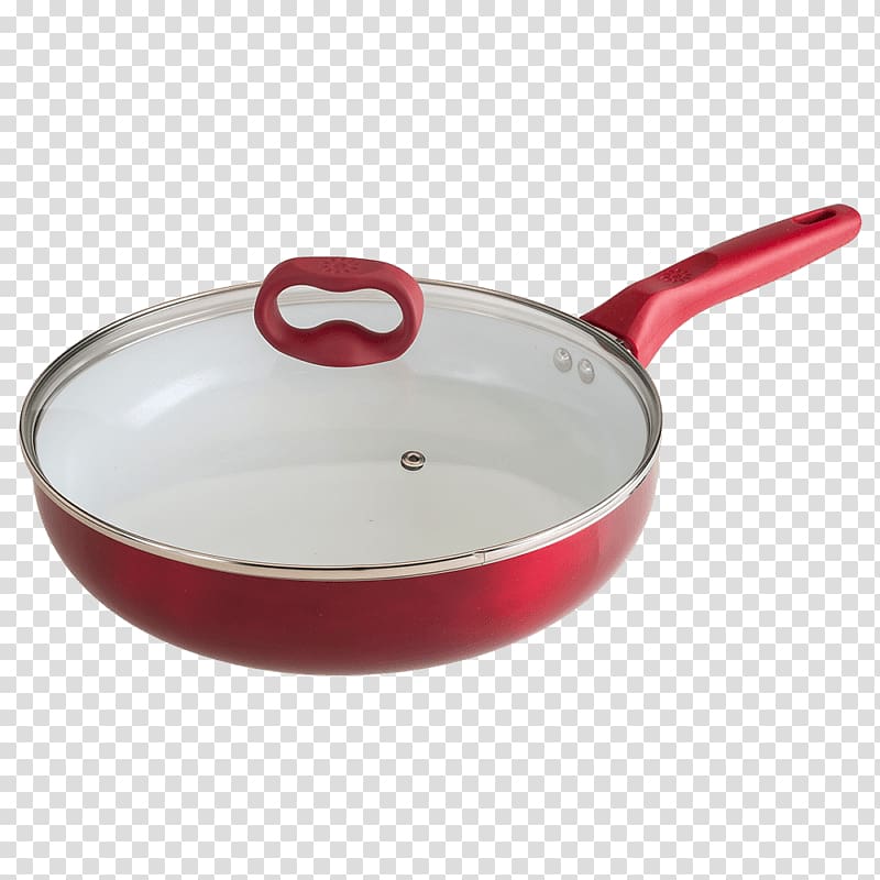 Non-stick surface Frying pan Ceramic Polytetrafluoroethylene Cookware, frying pan transparent background PNG clipart