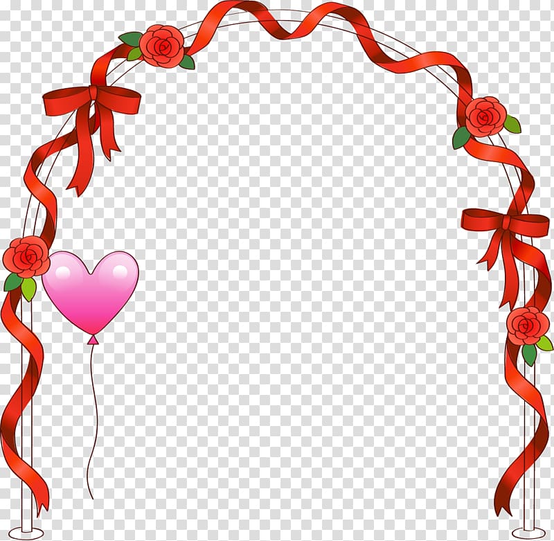 Poster Marriage , Wreath wedding festive cartoon poster promotional material transparent background PNG clipart