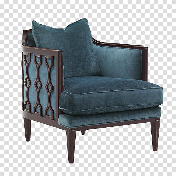 Table Chair Upholstery Living room Furniture, Mexican American blue sofa transparent background PNG clipart