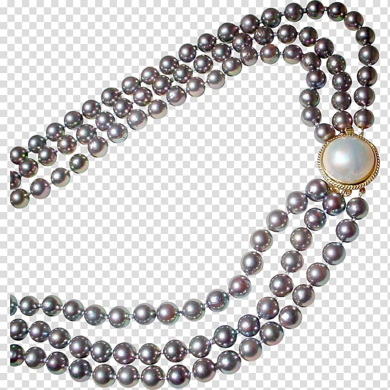 Akoya pearl oyster Necklace Cultured pearl Bead, necklace transparent background PNG clipart