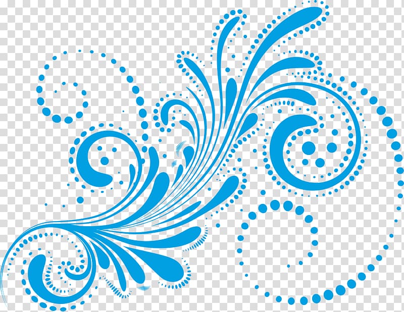 blue floral illustration, , swirls transparent background PNG clipart