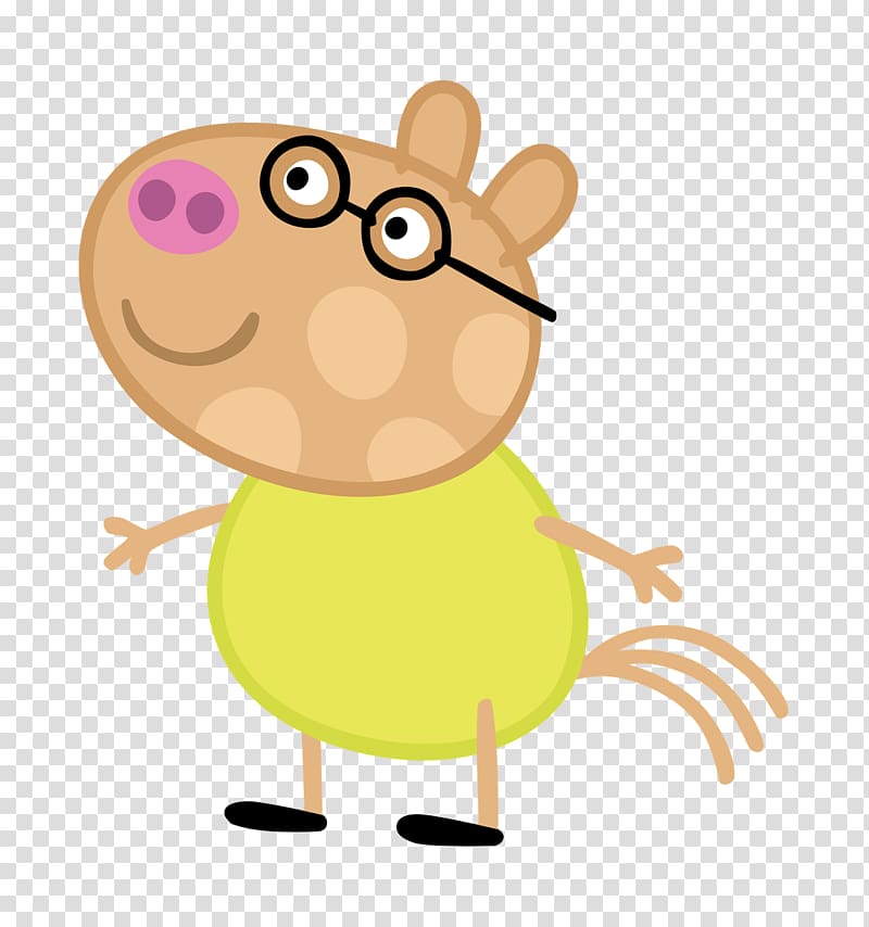 brown Peppa Pig art, Daddy Pig Mummy Pig Pony Mask, pig transparent background PNG clipart