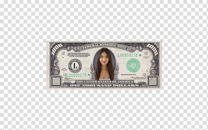 United States one-dollar bill United States Dollar Large denominations of United States currency Banknote Federal Reserve Note, banknote transparent background PNG clipart