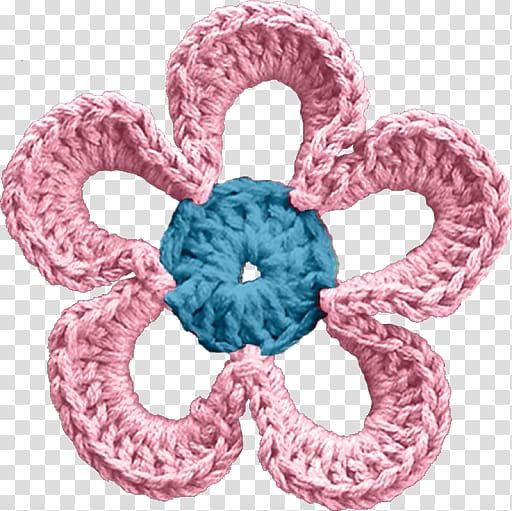 Crochet Pink M Petal Pattern, fresh flower transparent background PNG clipart
