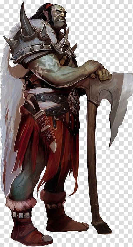 Dungeons & Dragons Pathfinder Roleplaying Game Half-orc Warrior, half orc transparent background PNG clipart