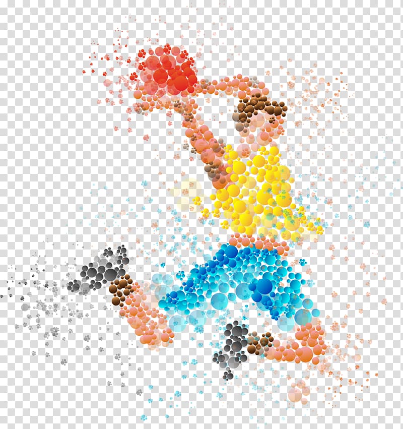 Basketball 2014 Winter Olympics Sport Handball, Creative Basketball Players transparent background PNG clipart