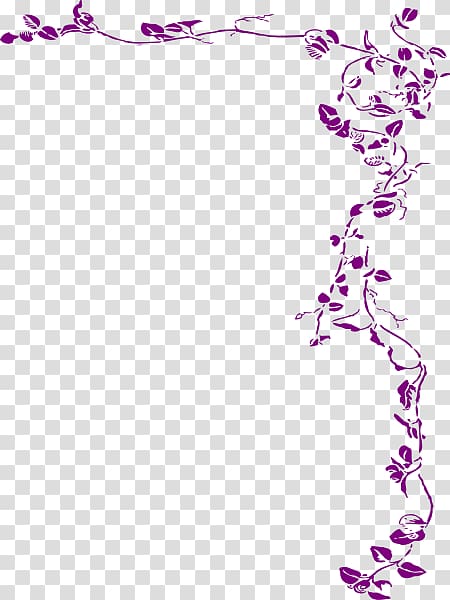 Borders and Frames Vine , Purple Wedding transparent background PNG clipart