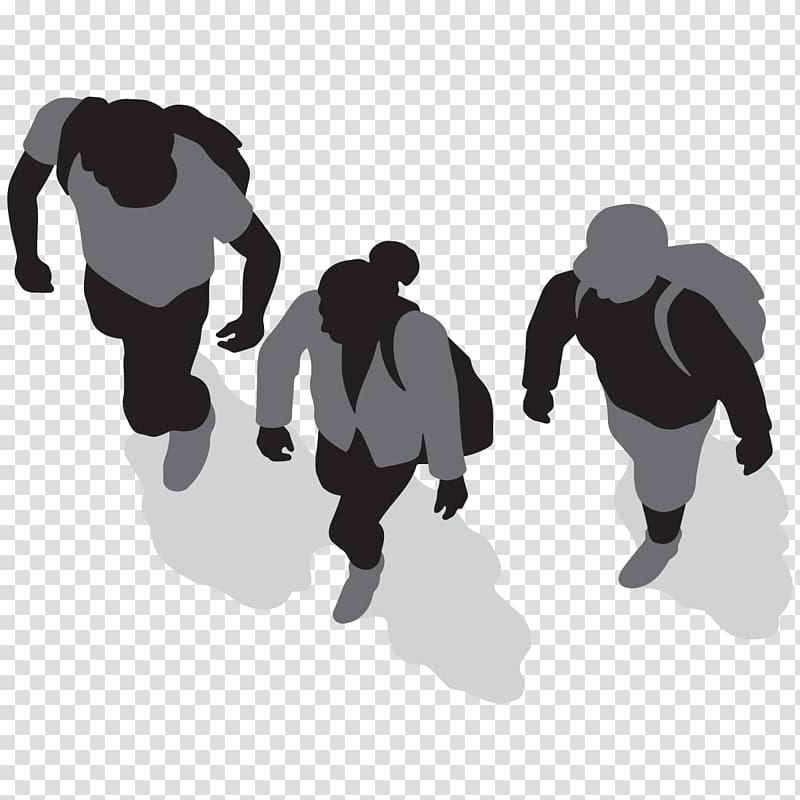 Silhouette Walking Drawing Sport, leaflets transparent background PNG clipart
