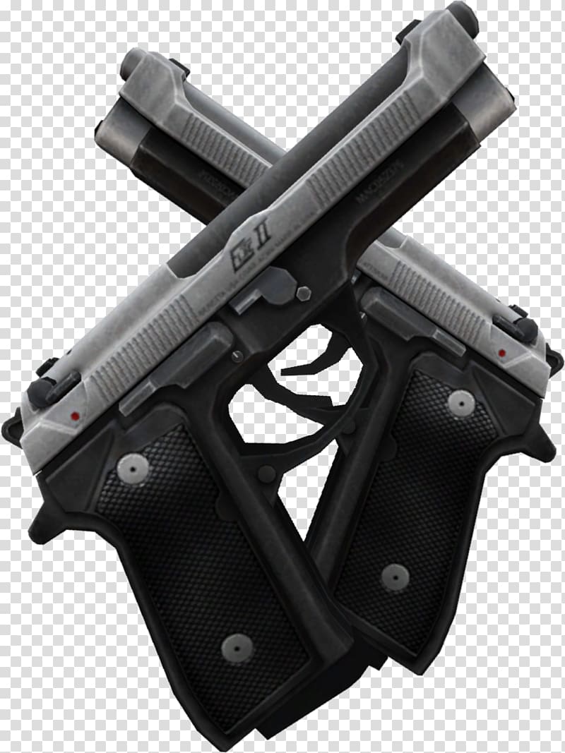 Weapon Firearm Air gun Pistol Dual wield, hand gun transparent background PNG clipart