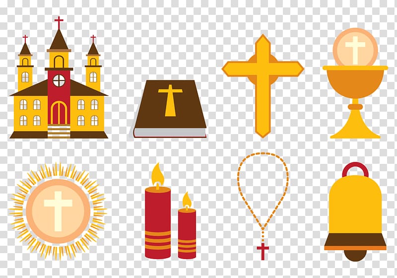 bible, church, bell, and rosary illustrations, Euclidean Eucharist Icon, Christian Supplies transparent background PNG clipart