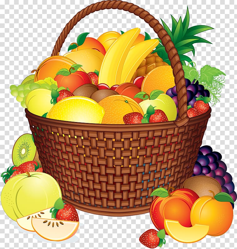 Basket of Fruit Food Gift Baskets , fruits basket transparent background PNG clipart