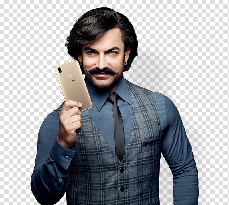 Aamir Khan Vivo V9 Oppo F7 India, Person Computer transparent background PNG clipart