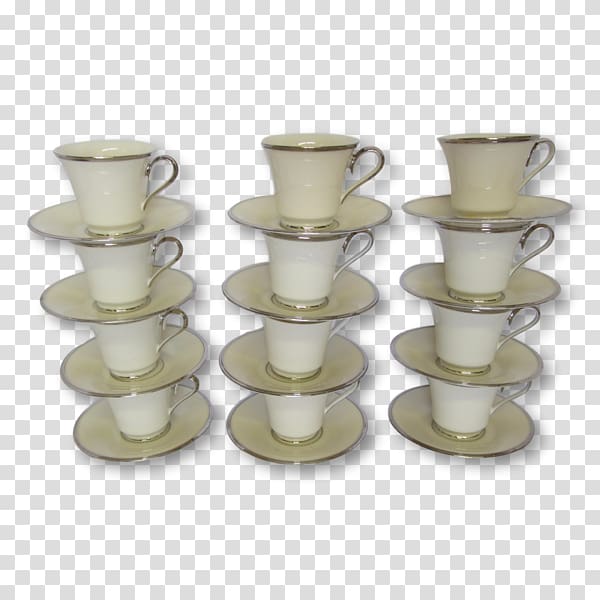 Saucer Tableware Plate Cup, gold rimmed transparent background PNG clipart