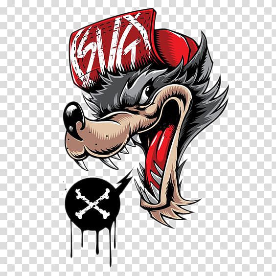 gray Fox illustration, Gray wolf Cartoon Drawing, Cartoon wolf Avatar transparent background PNG clipart
