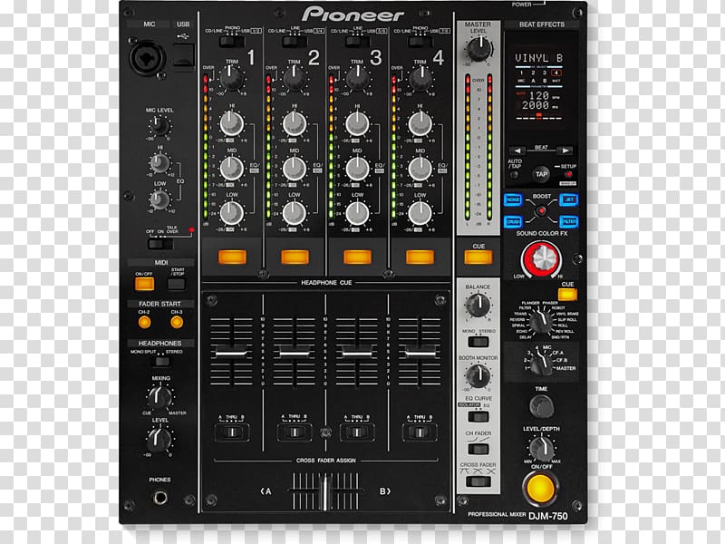 DJM Pioneer DJ DJ mixer Disc jockey Audio Mixers, mixer transparent background PNG clipart